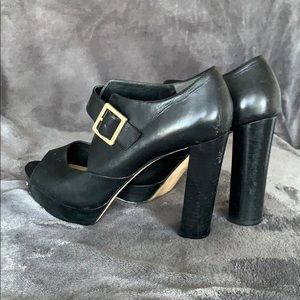 Michael Kors - black buckle platforms